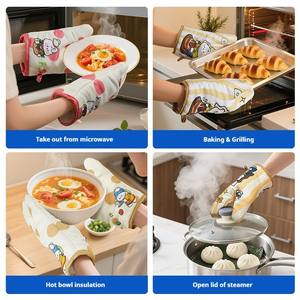 Gants de cuisson à technologie d'adhérence avancée pour manipuler les verreries fragiles et les plats en porcelaine chauds dans la restauration fine - Product Image 5
