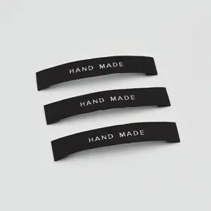 China Großhandel Custom Logo Hand Made Item Gewebte Halse ti ketten High Density Stoff Kleidung Etiketten