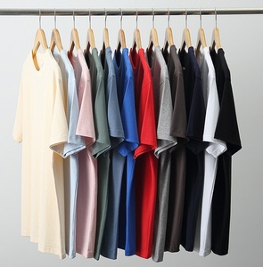 Camiseta de Verano para Hombre, Estilo Casual, Algodón, Corte Holgado, Color Sólido, Logotipo Personalizado - Product Image 1