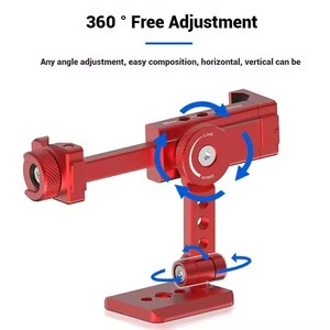 360 °   Soporte Ajustable de Aluminio para Teléfono, Soporte Universal Telescópico con Zapata Fría para Smartphone, para Trípode, Transmisión en Vivo y Vlogging - Product Image 4
