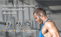Casque Bluetooth à Conduction Aérienne Q28 CE FCC Rohs avec Support de Traduction IA en Temps Réel pour Voyage et Travail