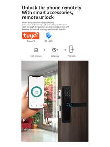 แอป Tuya Wifi ระดับไฮเอนด์  ระบบล็อคประตูดิจิตอลอัจฉริยะ  ควบคุมด้วยลายนิ้วมือ บัตร RFID สมาร์ทโฟน และรีโมท TTlocK - Product Image 5