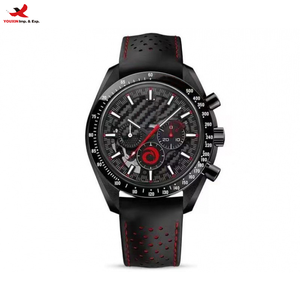 Reloj Deportivo Personalizado de Goma, Estilo Retro de Lujo, Totalmente Negro, Cerámico, con Textura de Luna Hueca, Luminoso, Automático, para Hombre, GZ RTS, Pedidos Mixtos al por Mayor - Product Image 1