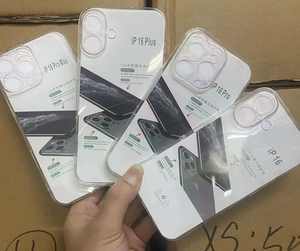 เคสโทรศัพท์มือถือป้องกันการตกสี่มุมสำหรับ <span class=keywords><strong>iPhone</strong></span> 16 PRO MAX 15 <span class=keywords><strong>PLUS</strong></span> 13 14 TPU ใส - Product Image 3