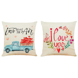 Federe per <span class=keywords><strong>Cuscini</strong></span> Personalizzate in Poliestere con Stampa a Sublimazione per San Valentino, Copricuscini per Divano <span class=keywords><strong>45x45</strong></span> - Product Image 3