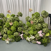 Nouveauté IFG : Arrangements de fleurs artificielles d'hortensia et d'anthurium vertes de 1 m de hauteur, centre de table pour décorations d'événements de mariage