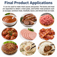 Machine automatique de séparation os-viande pour l'alimentation animale, la fabrication de saucisses, de boulettes et de bacon, destinée aux usines de transformation alimentaire
