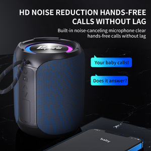 M5 Altavoz portátil de 40W, altavoz inalámbrico de graves profundos estéreo resistente al agua IPX7, luces RGB, TWS, tarjeta TF, USB, AUX - Product Image 4