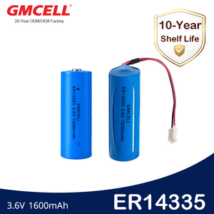 แบตเตอรี่ Li-SOCl2 ER14335 แบบกำหนดเอง พร้อมขั้วต่อสายไฟ แบตเตอรี่ 3.6V 1600mAh สำหรับมิเตอร์น้ำอัจฉริยะ NB-IOT, มิเตอร์แก๊ส - Product Image 1