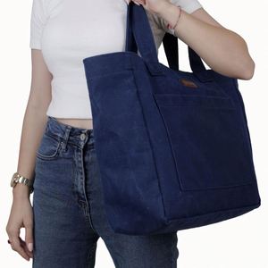 Sac fourre-tout en toile de coton bio, grand, doux, réutilisable, personnalisé, de haute qualité, fabriqué par Lilalila Factory - Product Image 5