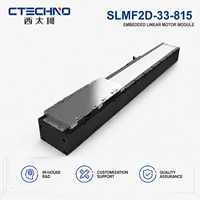 CTECHNO SLMF2D-33-815 Motor Lineal Deslizante, Empuje Nominal de 180 N, Módulo de Posicionamiento de Precisión, Carrera de 815 mm para Automatización de Laboratorio