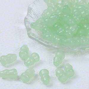 Cuentas sueltas de vidrio en forma de calabaza, tono jade liso, 8x14mm, con orificio recto, tipo separador <span class=keywords><strong>Hulu</strong></span>, en colores pastel, macaron y caramelo, para pulseras DIY - Product Image 4
