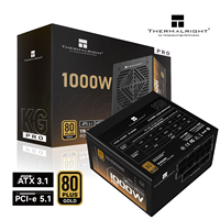 Thermalright TR-KG1000 PRO 1000W ATX 3.1 PSU entièrement modulaire 80 PLUS Gold PCIe 5.1 12V-2x6 pour PC haut de gamme