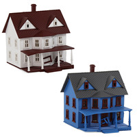 JZN5883 Maquette de maison hantée préfabriquée et peinte à l'échelle N 1:160