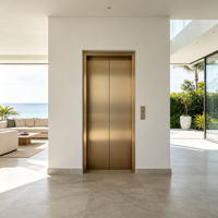Armoire de commande résidentielle pour ascenseur domestique, résistante aux hautes températures, avec finition dorée, pour villas de luxe au Golfe