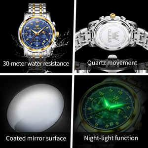 <span class=keywords><strong>Montre</strong></span> OLEVS 2983 de luxe, design OEM personnalisé, sport, acier inoxydable, phase de lune, <span class=keywords><strong>chronographe</strong></span>, lumineuse, étanche, quartz, pour homme - Product Image 5
