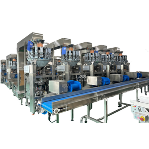 Línea de Pesaje y Empaquetado Combinada de 14 Cabezales para Cacahuetes/Nueces, 90 <span class=keywords><strong>BPM</strong></span>, Alimentación y Transporte Automáticos, Máquina Empacadora - Product Image 1