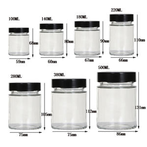 Barattoli di marmellata barattolo di vetro per la conservazione del miele cilindro all'ingrosso in vetro rotondo con coperchio per alimenti 100 <span class=keywords><strong>Ml</strong></span> 150 <span class=keywords><strong>Ml</strong></span> 220 <span class=keywords><strong>Ml</strong></span> 500 <span class=keywords><strong>Ml</strong></span> <span class=keywords><strong>cucina</strong></span> da campeggio - Product Image 6