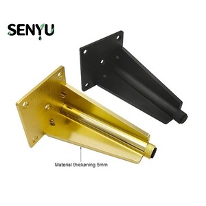 Modern L-Shape Steel Furniture Legs for Table <b>Bed</b> Gold <b>Black</b> Metal Bracket - Product Image 6
