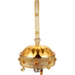 وعاء تسخين الطعام الفاخر للمناسبات مع غطاء معلق من الفولاذ المقاوم للصدأ 201 سعة 10 لتر يعمل بالكحول لحفظ الطعام دافئًا في البوفيهات - Product Image 4