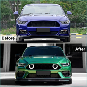 Kit carrosserie de conversion style Mach 1 pour pare-chocs avant avec lèvre et calandre pour Ford <span class=keywords><strong>Mustang</strong></span> S550 2015-2017 - Product Image 6
