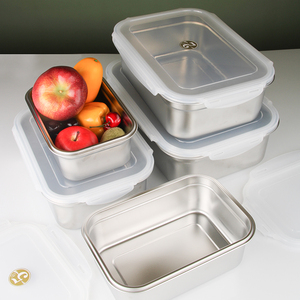 Hongyuan thép không gỉ Hộp bánh sandwich trường kim loại Bento Hộp Ăn Trưa trẻ em thực phẩm container - Product Image 3