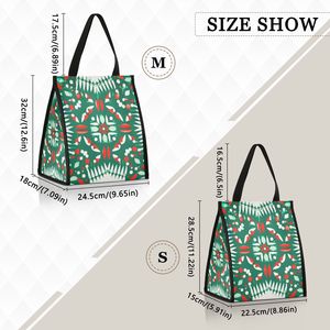 Bolsa de Almuerzo Reutilizable de PLA Tejido, Bolsa de Mano Plegable con Cierre, Bolsa de Compras con Diseño de Dibujos Animados - Product Image 3