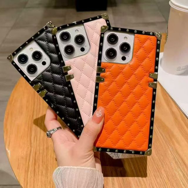 Luxury PU Leather Protective Back Cover Shell Bags for iPhone Xr 11 12 13 14 15 16 17 Pro Max Mobile Phone Case