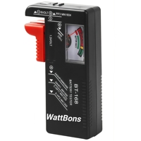Probador de Baterías AAA, Comprobador Universal de Baterías para Pilas AA, C, D, 9V, 1.5V y de Botón, Medidor Eléctrico Pequeño
