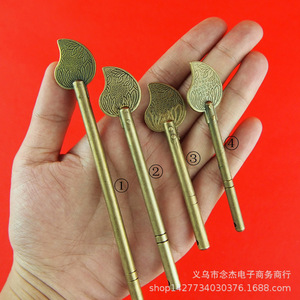 Perno de puerta de cobre puro de estilo chino nuevo con orificio para puerta de madera, accesorio de hardware de fácil instalación - Product Image 1