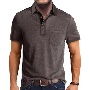 Men's short sleeve lapel T-shirt Foreign trade men's POLO shirt top Polos