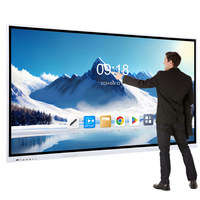 Ultra HD 65 75 86 100 inci layar sentuh LCD tampilan Digital Panel interaktif papan putih pintar untuk konferensi