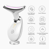 Appareil de massage facial professionnel rechargeable MRY Masseur raffermissant pour le visage et le cou Masseur facial portable 3 en 1 pour les soins de la peau