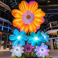 Installations lumineuses LED flottantes étanches en forme de lotus pour lacs, sites panoramiques et lanternes de festival aquatiques pour parcs