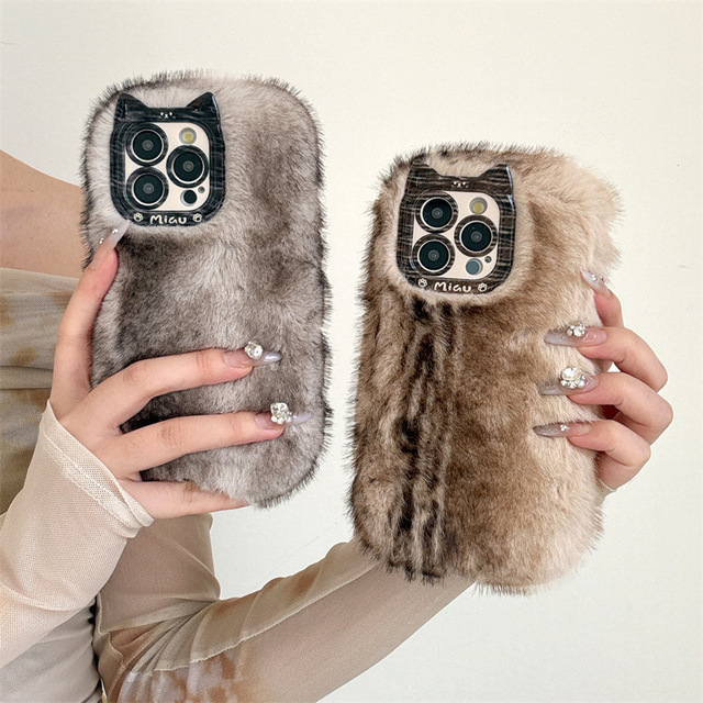 Luxury Girl Lovely Phone Cover Soft Plush Mobile Phone Case for iPhone 16 Pro Max 14 15 Plus 17 Ari Protective Case Wholesale