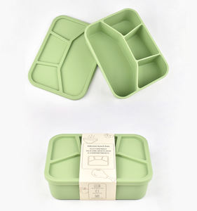 Vente en usine de service personnalisé pour le stockage d'aliments pour bébés récipient alimentaire réutilisable à 4 compartiments avec couvercles et <span class=keywords><strong>micro</strong></span>-ondable - Product Image 5