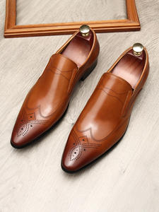 Chaussures habillées Oxford pour hommes, faites à la main, de haute qualité, à bout pointu, respirantes, antidérapantes, légères, à lacets, idéales pour l'été et les mariages. - Product Image 3