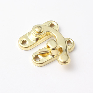 Wooden Box Hook Lock Horn Lock Gift Box Buckle 27x32mm Plated Iron Durable For Bags And Packaging - Product Image 2