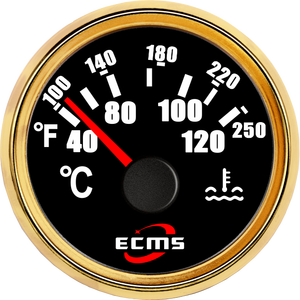 Nouveau jauges de température de l'<span class=keywords><strong>eau</strong></span> de <span class=keywords><strong>voiture</strong></span> blanc 52mm 287.4-22.4Ohm 40-120 degrés IP67 étanche 9-32V ECMS - Product Image 4