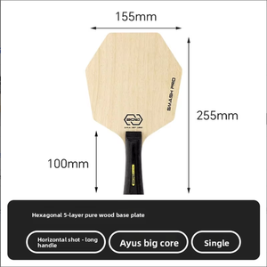 Raqueta de Tenis de Mesa Hexagonal de Madera de 5 Capas, Paleta Profesional de Ping Pong para Entrenamiento Avanzado - Product Image 5