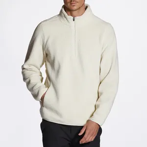 <span class=keywords><strong>Sweat</strong></span>-shirt en molleton <span class=keywords><strong>Sherpa</strong></span> unisexe à fermeture éclair <span class=keywords><strong>1</strong></span>/<span class=keywords><strong>2</strong></span> Tissu tissé en polyester recyclé Col à capuche Style de rue Trim Fit Vente à chaud - Product Image 1
