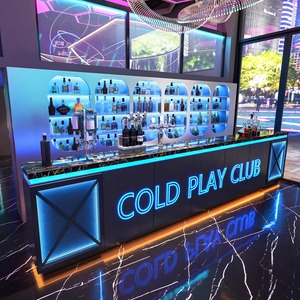 Tùy Chỉnh Công Nghiệp Phong Cách Nhiệm Vụ Ánh Sáng Bàn Tiếp Tân Billiard Hall Câu Lạc Bộ KTV Phòng Tập Thể Dục Trà Thanh BBQ Cửa Hàng Made <span class=keywords><strong>Durable</strong></span> Kim Loại Hiển Thị - Product Image 3