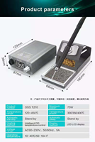 Station de Soudage Électrique OSS T210 75W LED avec Veille Automatique pour Réparation de Téléphones Mobiles, Plateforme de Soudure, Chauffage et Fusion d'Étain