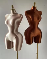 Mannequin femme sinueuse en tissu avec gros seins de hanche demi-corps robe forme torse poupée factice