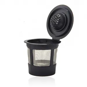 Siyah 304 paslanmaz çelik + PP kullanımlık K kahve fincanları filtre Keurig 1.0 için doldurulabilir K fincan