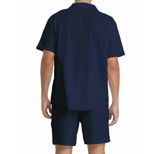 Shinesia ODM da <span class=keywords><strong>uomo</strong></span> di alta qualità cotone Casual camicia a maniche corte Set personalizzato due pezzi colletto di <span class=keywords><strong>lino</strong></span> <span class=keywords><strong>abbigliamento</strong></span> di <span class=keywords><strong>lino</strong></span> - Product Image 2