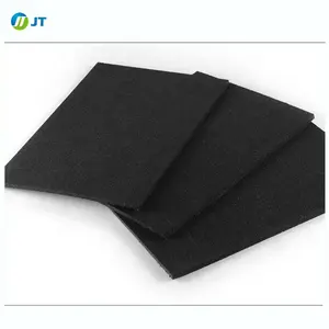 Lage dichtheid puur zwart rubber rollen akoestische rubber onderlaag/grijpende rubber mat