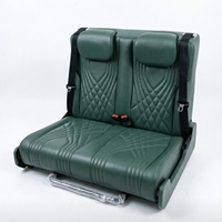 Siège de voiture inclinable en cuir avec ceintures de sécurité, pliable et confortable, pour camping-car, caravane, fourgonnette, bus