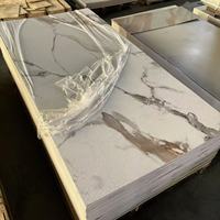 Panneaux muraux en PVC imperméables à revêtement UV, imitation marbre, haute brillance, pour hôtels, villas et salles, prix de gros