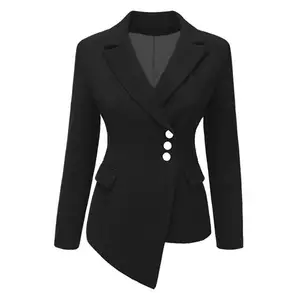 Mode Drei Knopf unregelmäßige Frauen Blazer Anzug